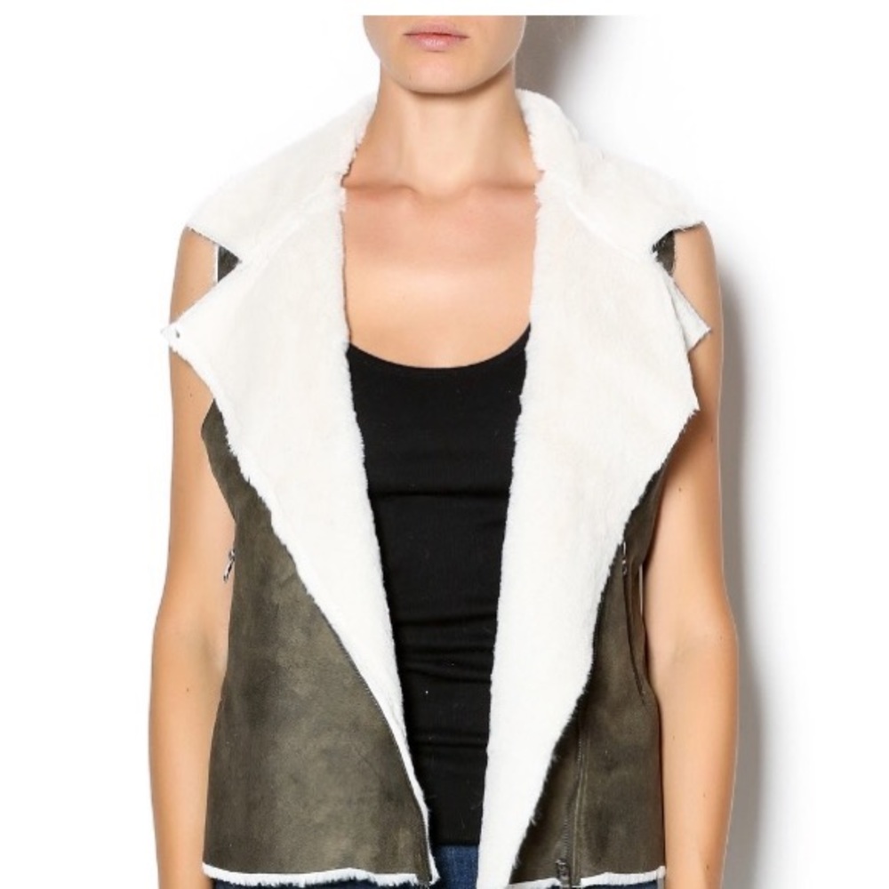 Naked Zebra Olive Cropped Vest